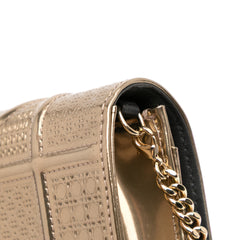 Metallic Patent Microcannage Diorama Wallet on Chain