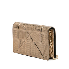 Metallic Patent Microcannage Diorama Wallet on Chain