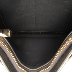 Metallic Patent Microcannage Diorama Wallet on Chain