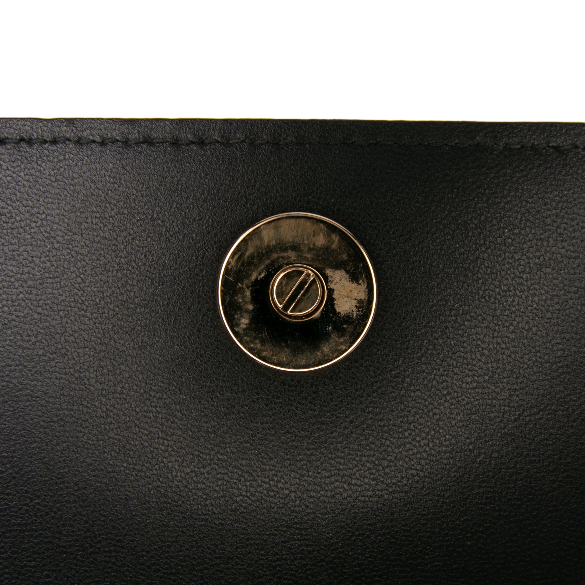 Metallic Patent Microcannage Diorama Wallet on Chain