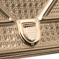Metallic Patent Microcannage Diorama Wallet on Chain