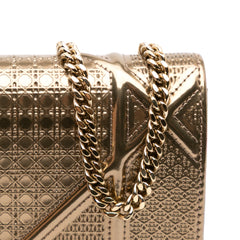 Metallic Patent Microcannage Diorama Wallet on Chain