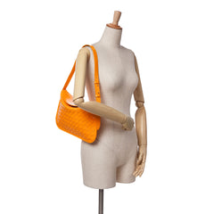 Brushed Calfskin Intrecciato Cradle Fold Over Shoulder Bag