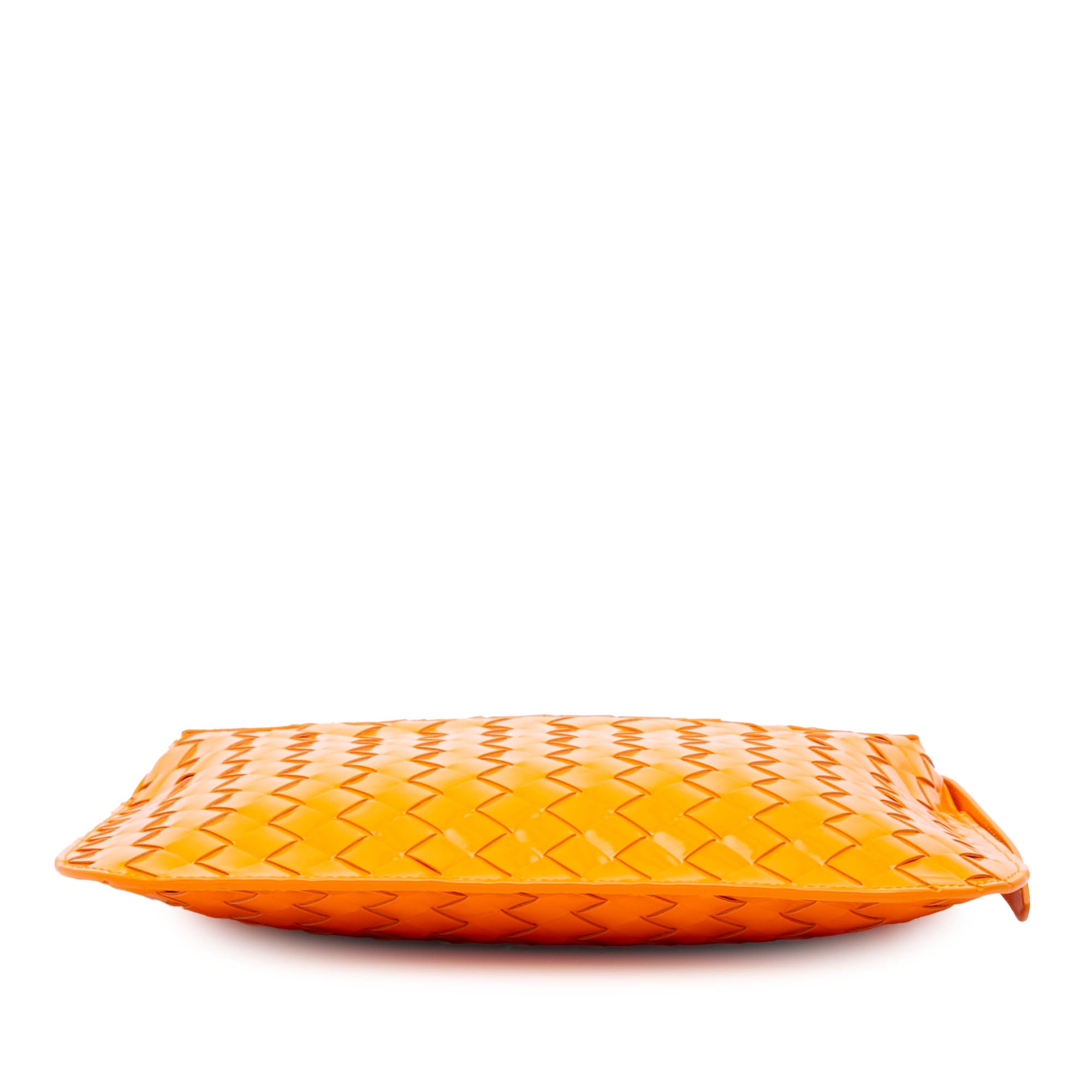 Brushed Calfskin Intrecciato Cradle Fold Over Shoulder Bag