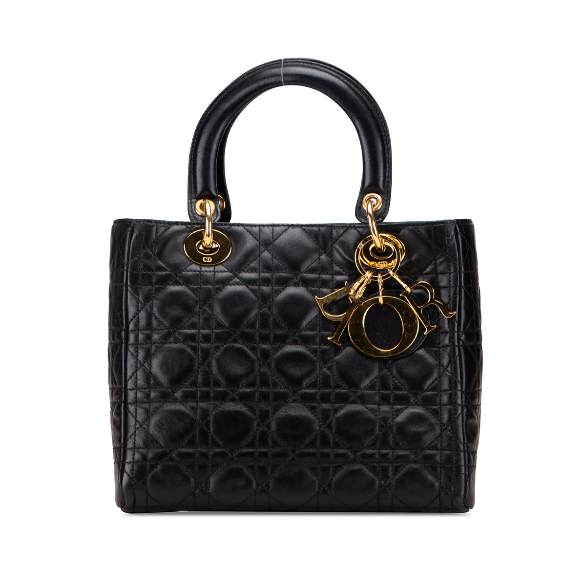 Medium Lambskin Cannage Lady Dior