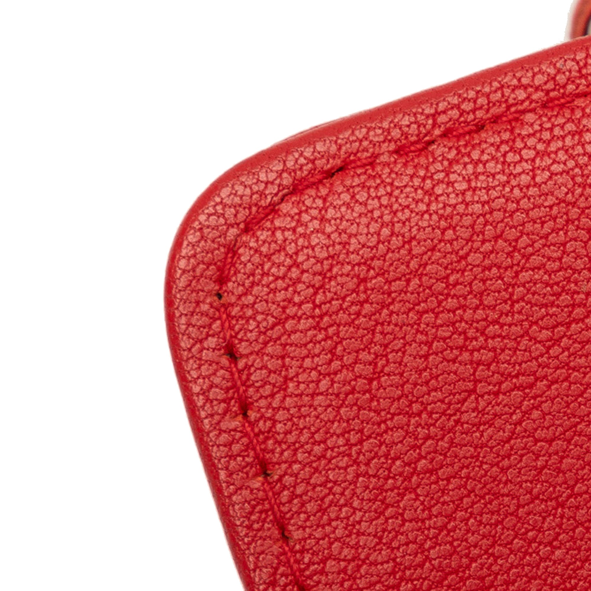 Grained Calfskin CC Box Wallet On Chain