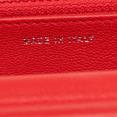 Grained Calfskin CC Box Wallet On Chain
