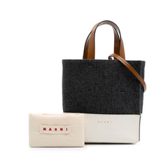 Felt Trimmed Leather Museo Shopper Tote