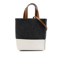 Felt Trimmed Leather Museo Shopper Tote
