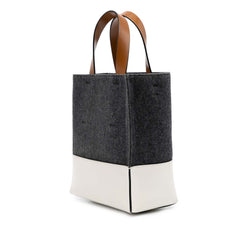 Felt Trimmed Leather Museo Shopper Tote