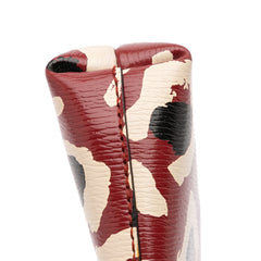 Leopard Print Leather Bamboo Clutch