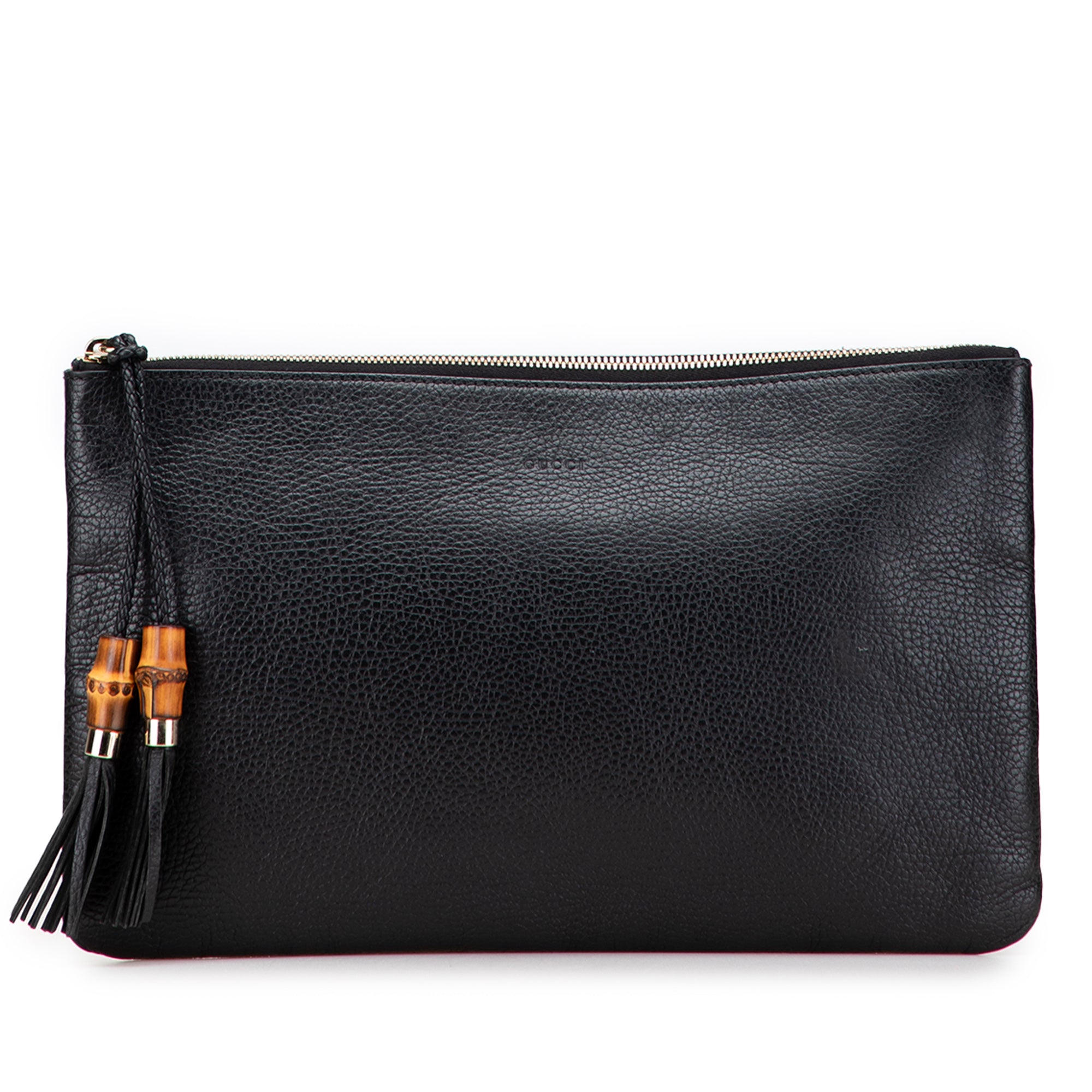 Calfskin Bamboo Tassel Clutch