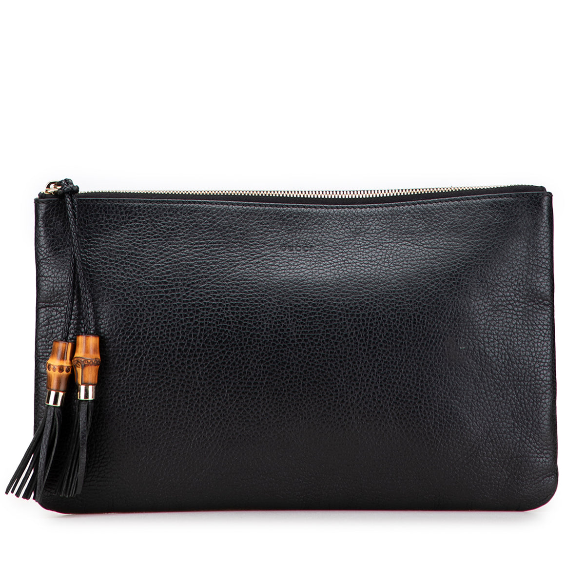 Calfskin Bamboo Tassel Clutch
