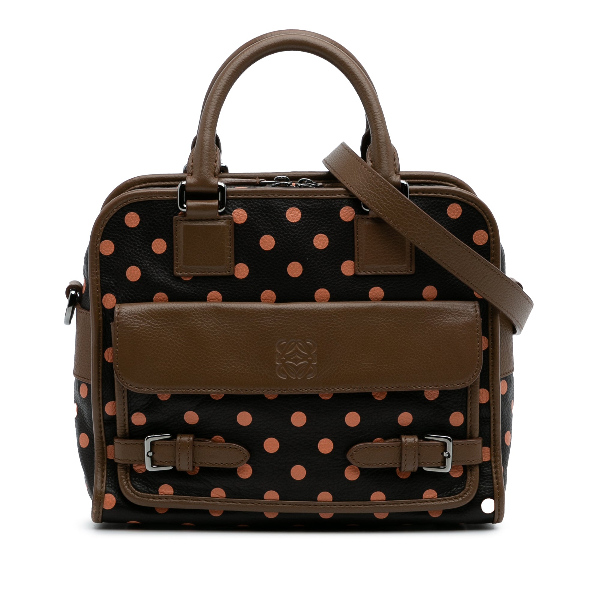 Leather Polka Dots Cruz Satchel
