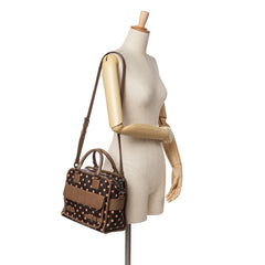 Leather Polka Dots Cruz Satchel
