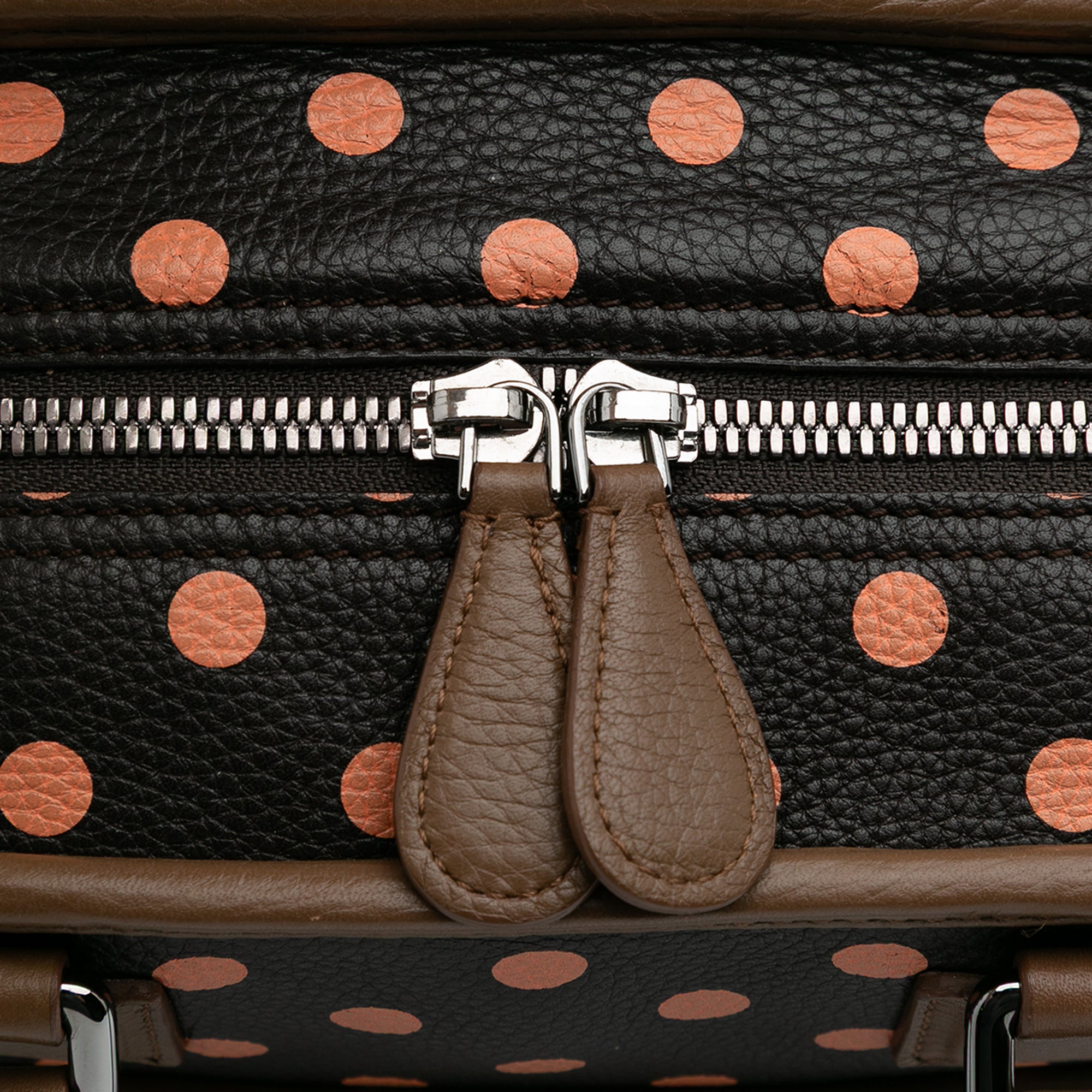Leather Polka Dots Cruz Satchel