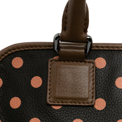 Leather Polka Dots Cruz Satchel