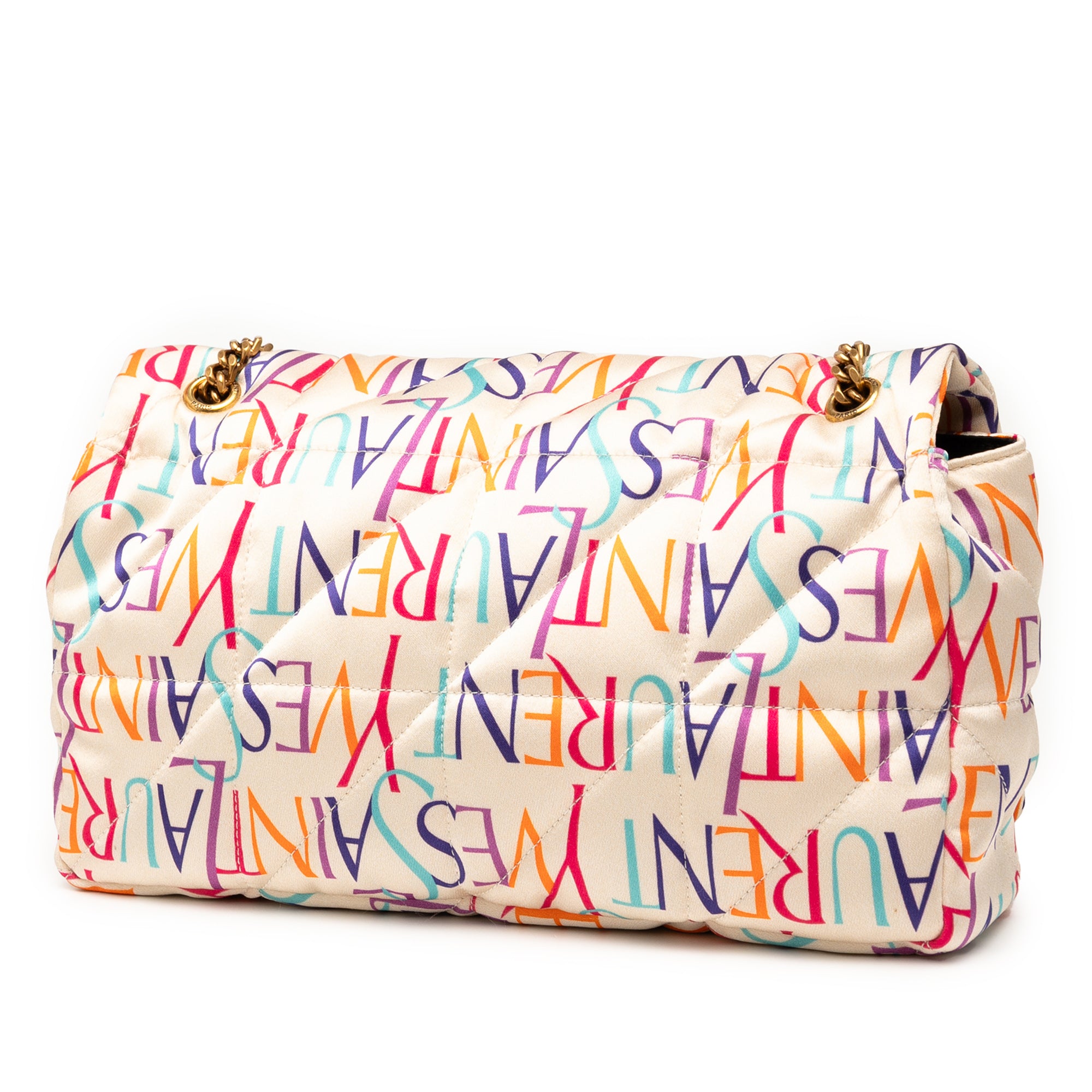 Medium Silk Carre Rive Gauche Print Patchwork Jamie Shoulder Bag