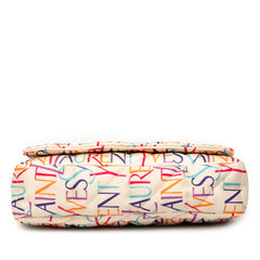 Medium Silk Carre Rive Gauche Print Patchwork Jamie Shoulder Bag