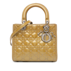 Medium Patent Cannage Lady Dior