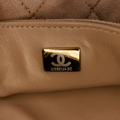 Mini Quilted Velvet Precious Buttons Chain Flap