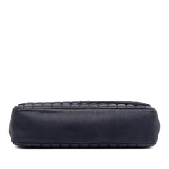 Chocolate Bar Iridescent Calfskin Bubble Flap