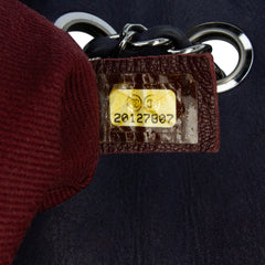 Chocolate Bar Iridescent Calfskin Bubble Flap