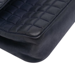 Chocolate Bar Iridescent Calfskin Bubble Flap