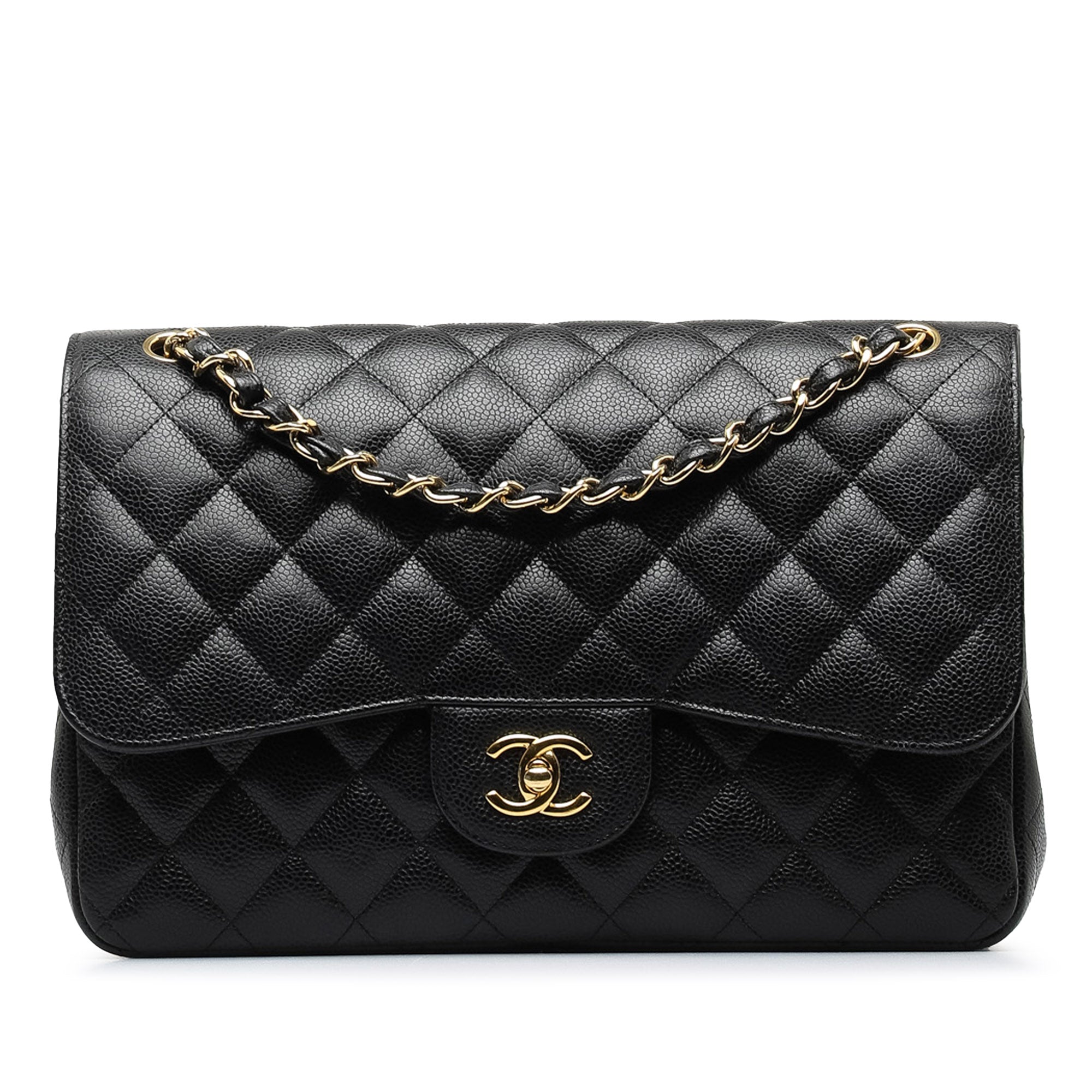 Jumbo Classic Caviar Double Flap_0