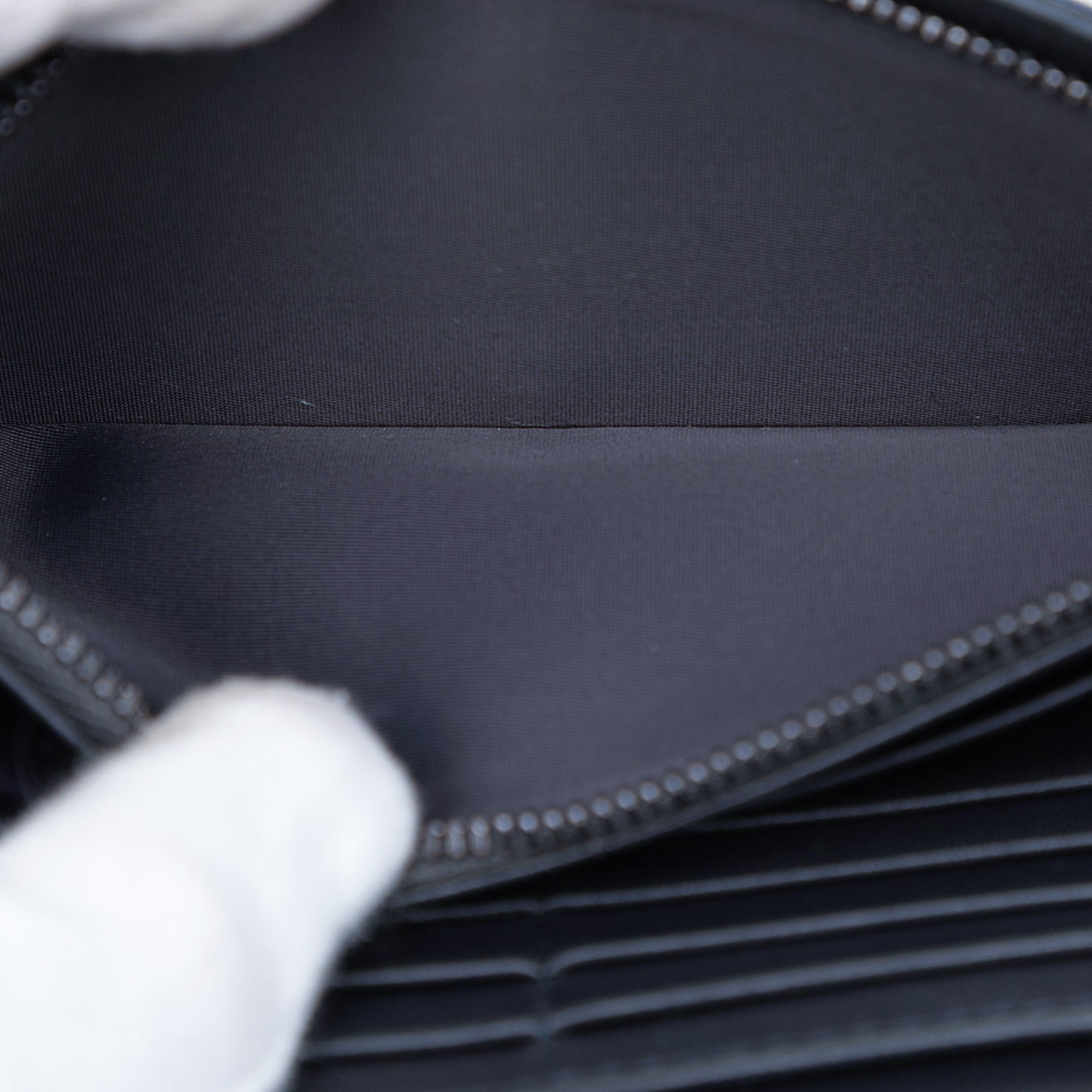 Crinkled Lambskin Cannage Lady Dior Wallet On Chain