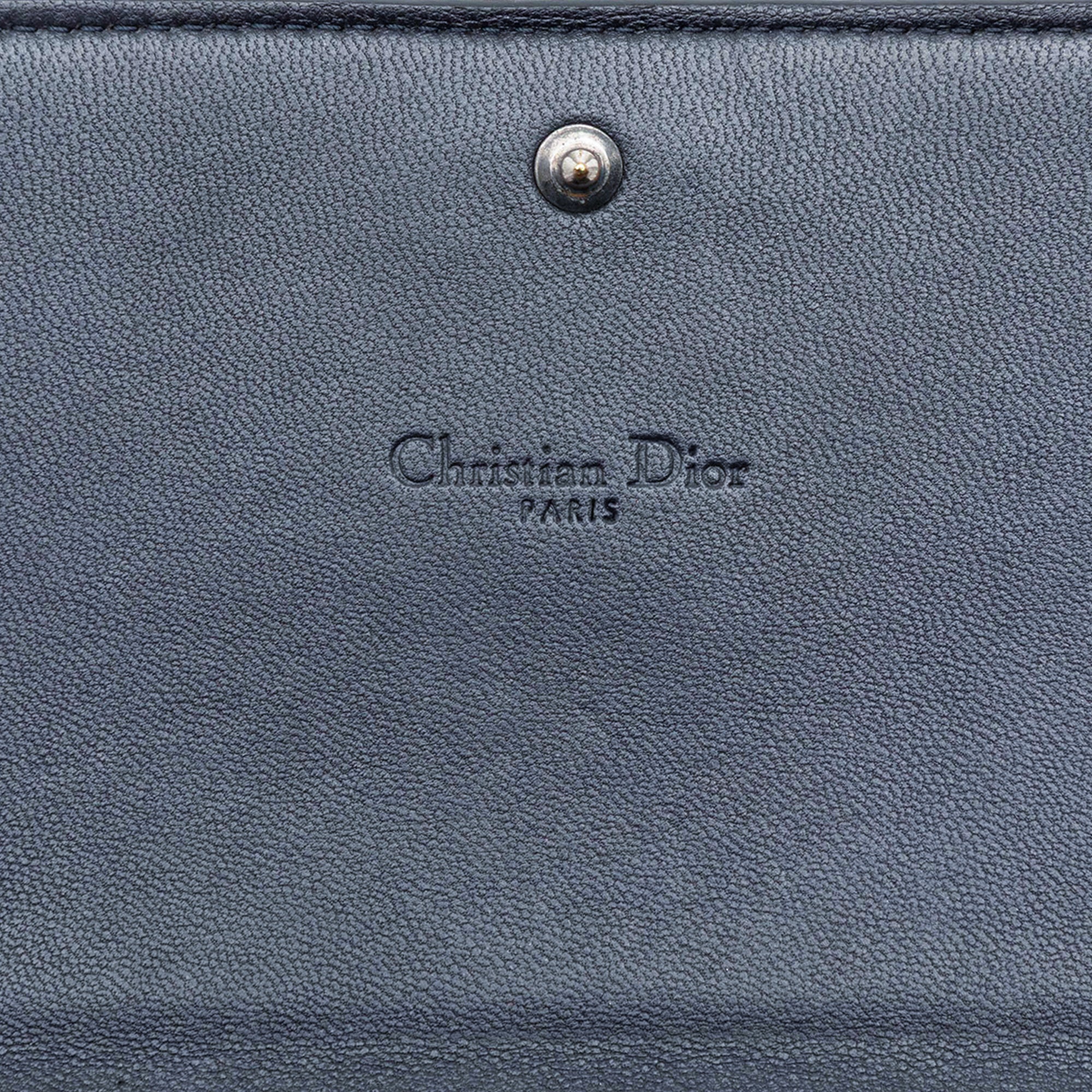 Crinkled Lambskin Cannage Lady Dior Wallet On Chain