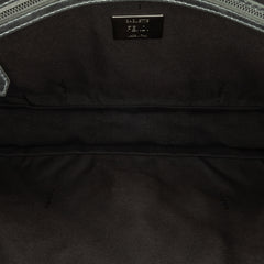 Large Zucca Embossed Leather Baguette Satchel
