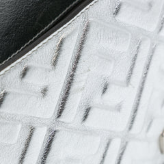Large Zucca Embossed Leather Baguette Satchel