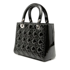 Medium Patent Cannage Lady Dior