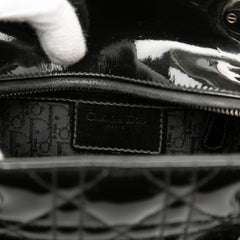 Medium Patent Cannage Lady Dior