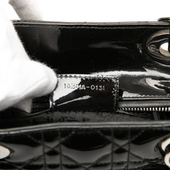 Medium Patent Cannage Lady Dior