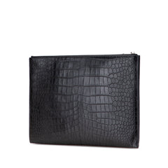 Croc Embossed Leather Document Holder