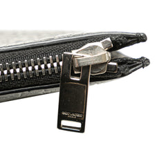 Croc Embossed Leather Document Holder