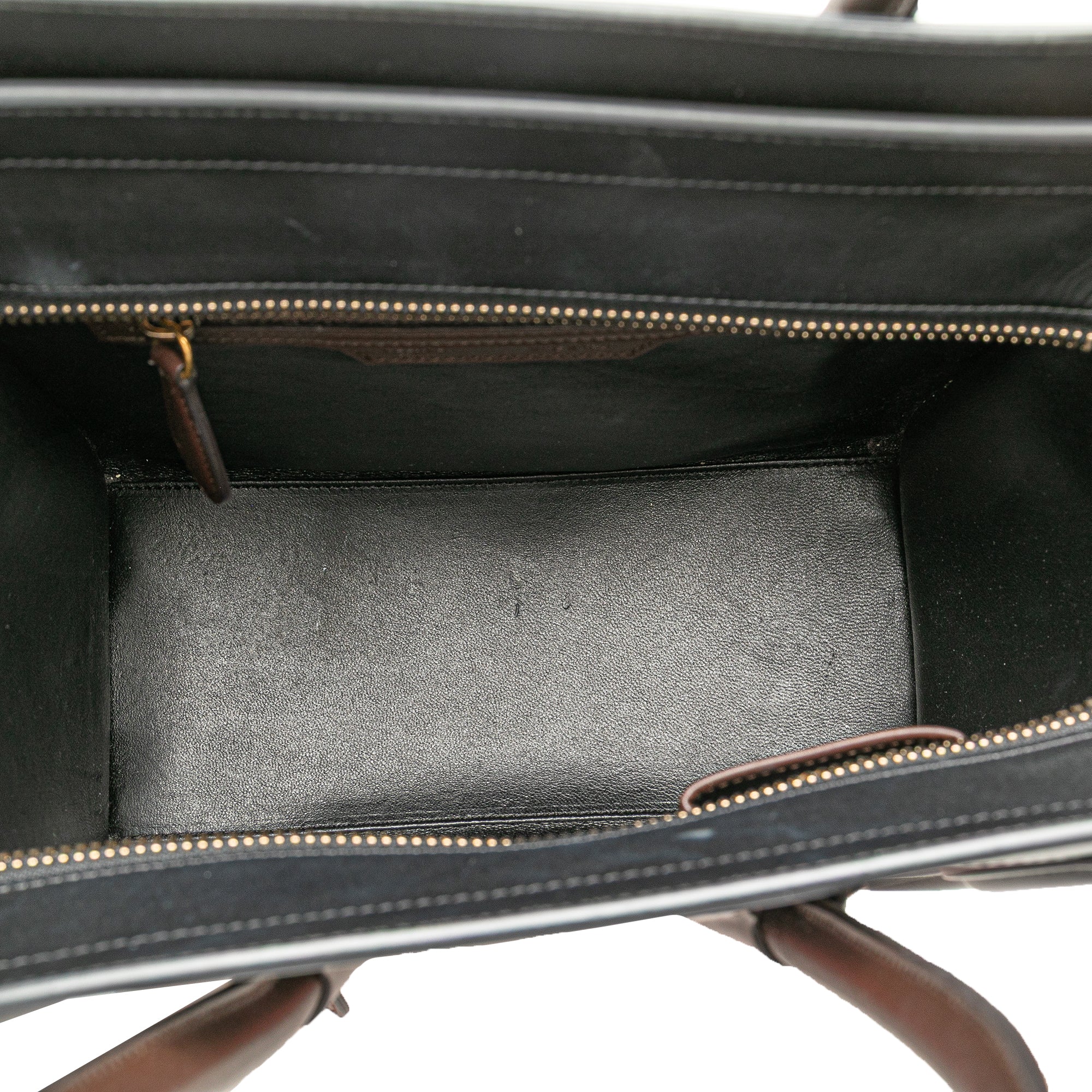 Micro Tricolor Leather Luggage Tote
