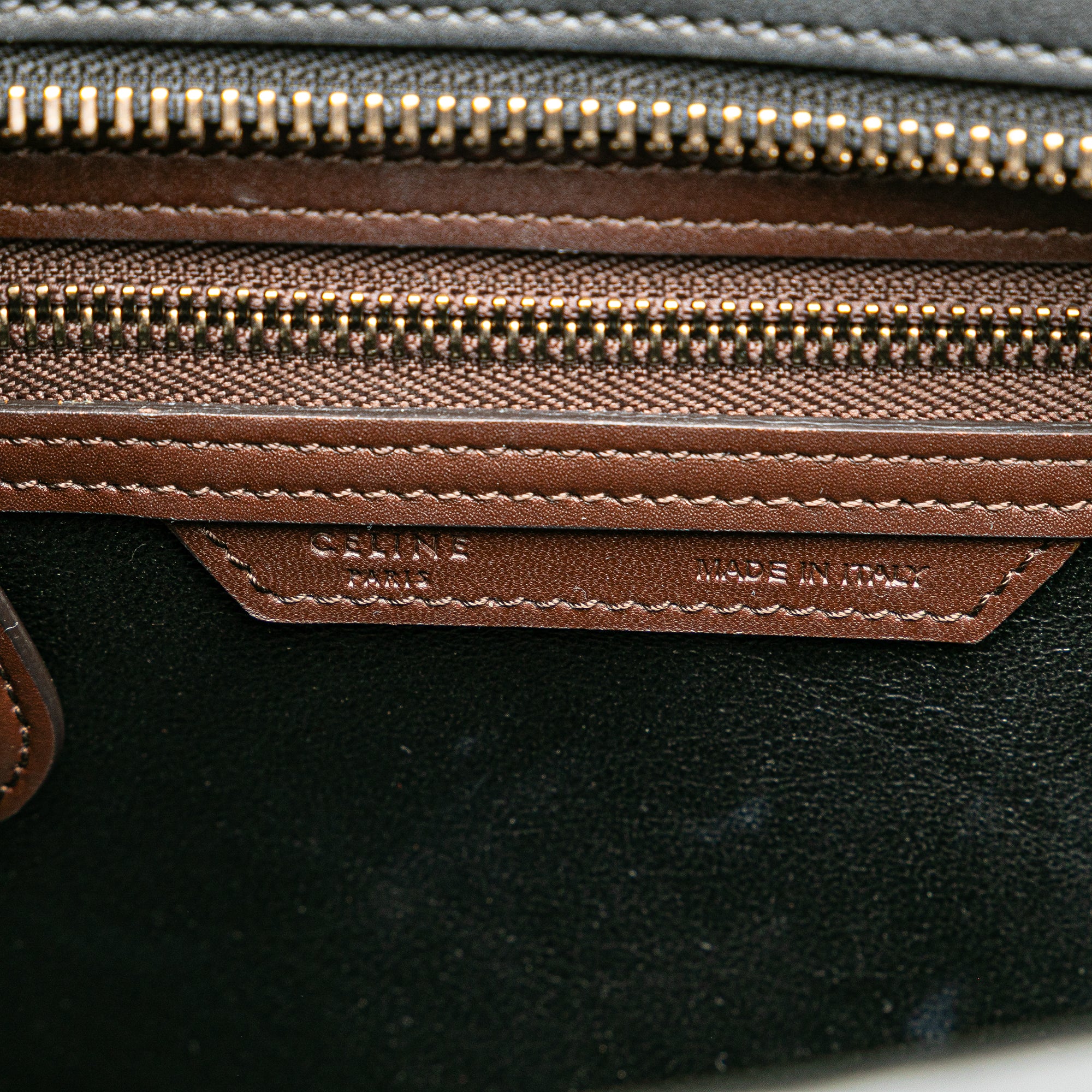 Micro Tricolor Leather Luggage Tote