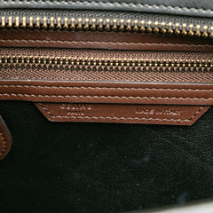 Micro Tricolor Leather Luggage Tote