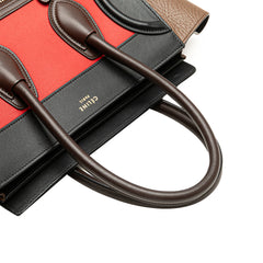 Micro Tricolor Leather Luggage Tote