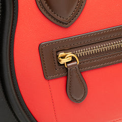 Micro Tricolor Leather Luggage Tote
