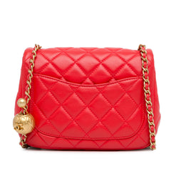 Mini Square Lambskin Pearl Crush Flap_2