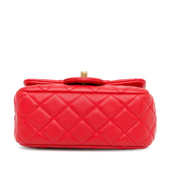 Mini Square Lambskin Pearl Crush Flap_3