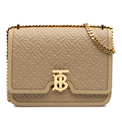 Medium TB Monogram Embossed Calfskin Chain Crossbody