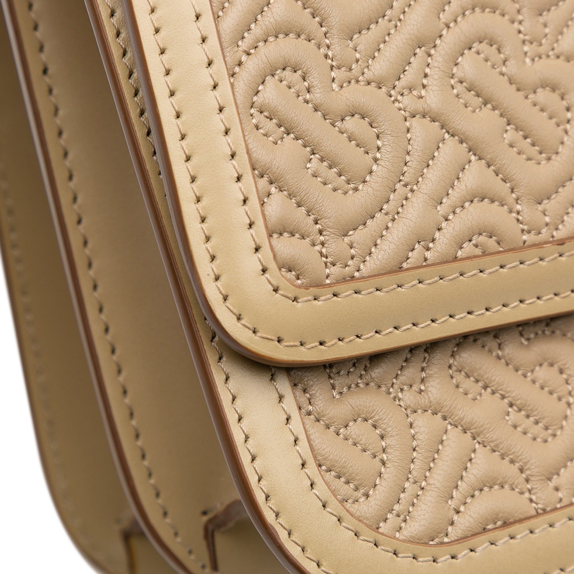 Medium TB Monogram Embossed Calfskin Chain Crossbody