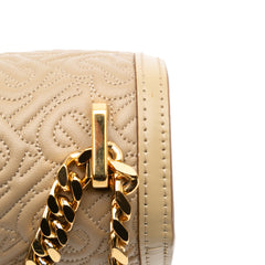 Medium TB Monogram Embossed Calfskin Chain Crossbody