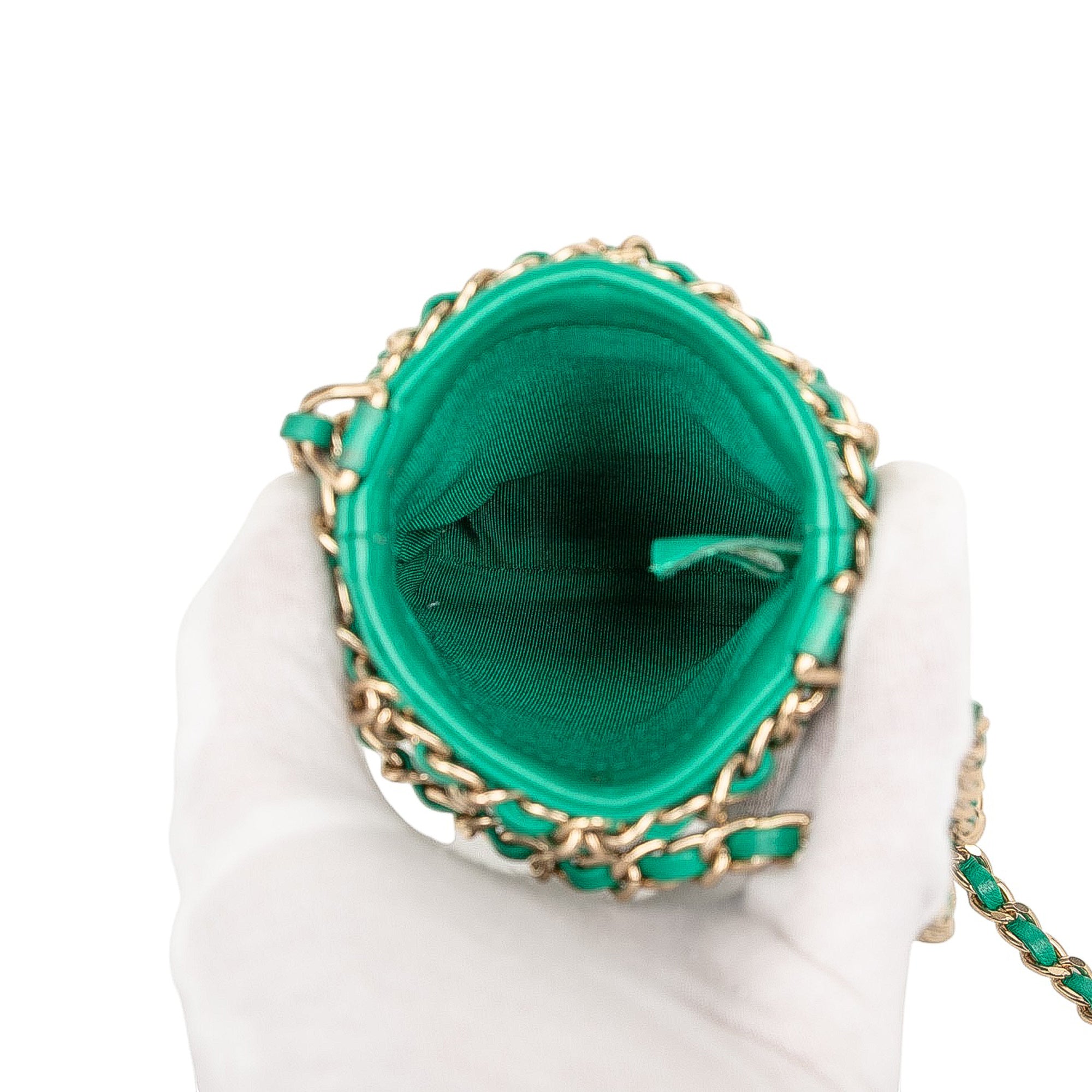 Lambskin Tech Me Out Clutch With Chain