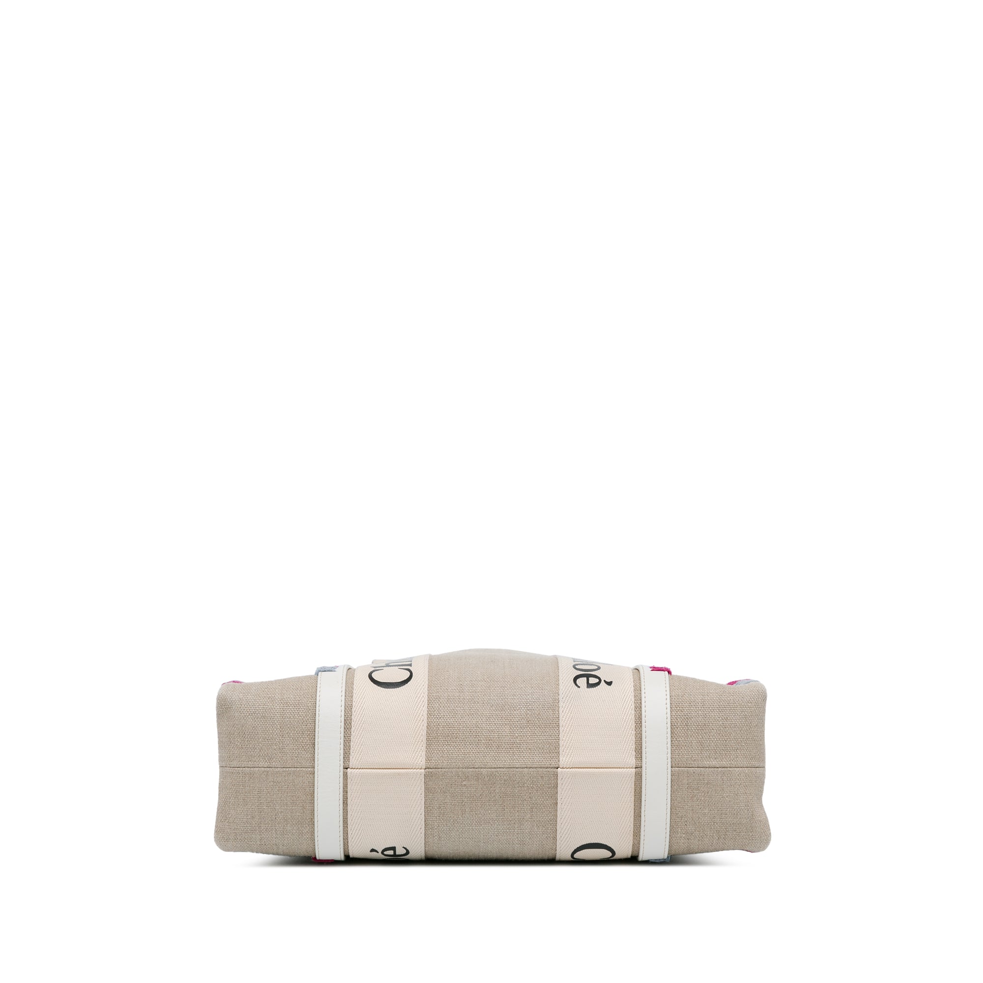 Medium Linen Blanket Stitched Woody Tote